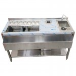 Bar Station με γούρνα και rinser και οπή ακαθάρτων 160x60x86